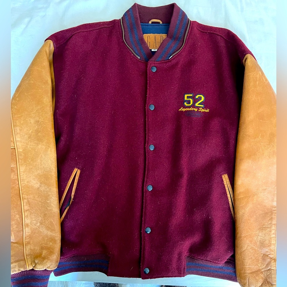 Vintage GAP Legendary Spirit Varsity Leather Wool Jacket